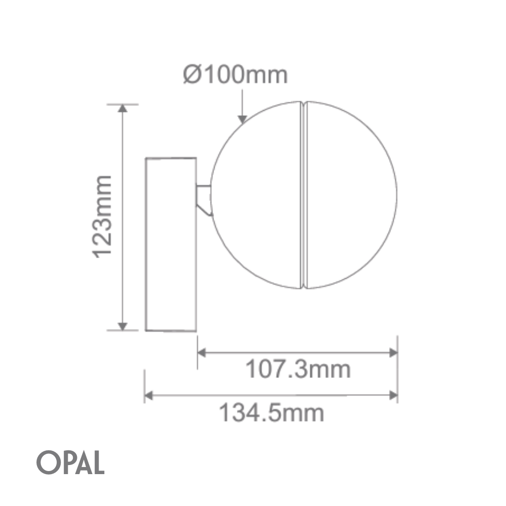 Domus MOON-SM-OPAL - 6/9W LED Power Tri-Colour Switchable Dimmable Surface Mount Downlight