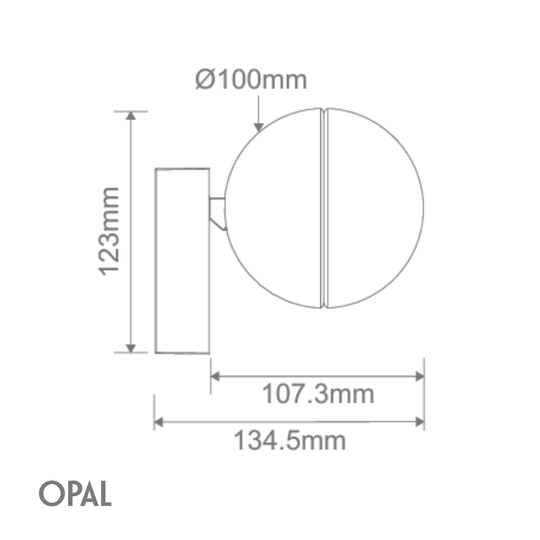 Domus MOON-SM-OPAL - 6/9W LED Power Tri-Colour Switchable Dimmable Surface Mount Downlight