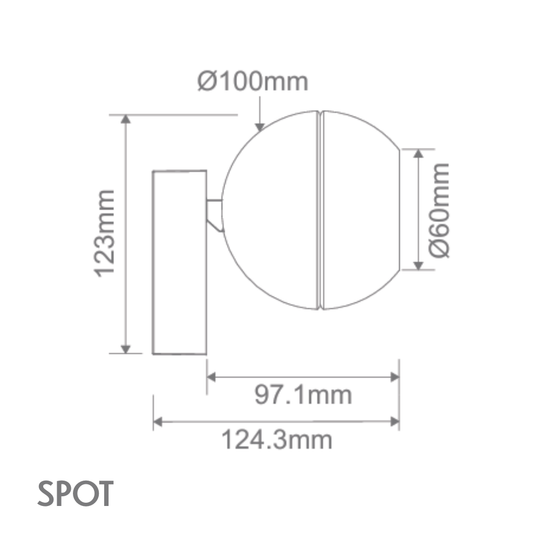 Domus MOON-SM-SPOT - 6/9W LED Power Tri-Colour Switchable Dimmable Surface Mount Downlight