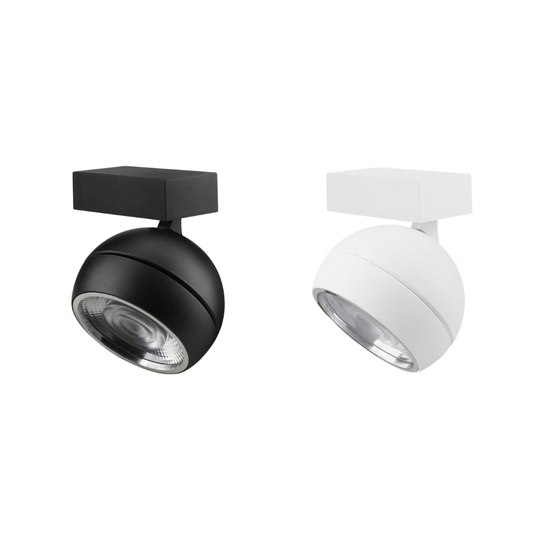 Domus MOON-WALL-FLOOD - 6/9W LED Power Tri-Colour Switchable Dimmable Interior Wall Light - Black