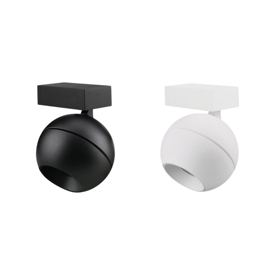 Domus MOON-WALL-SPOT - 6/9W LED Power Tri-Colour Switchable Dimmable Interior Wall Light - Black
