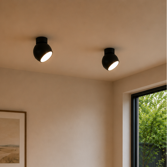 Domus MOON-SM-FLOOD - 6/9W LED Power Tri-Colour Switchable Dimmable Surface Mount Downlight