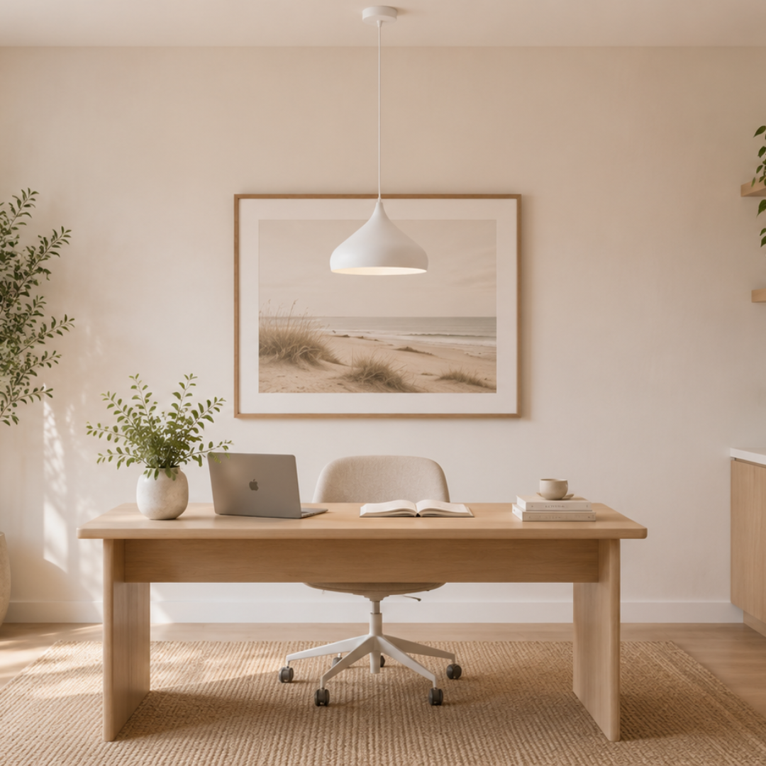 Domus NOVA-420 - Large 420mm 1 Light Metal Dome Pendant White