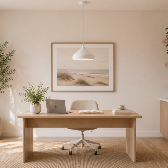 Domus NOVA-420 - Large 420mm 1 Light Metal Dome Pendant White