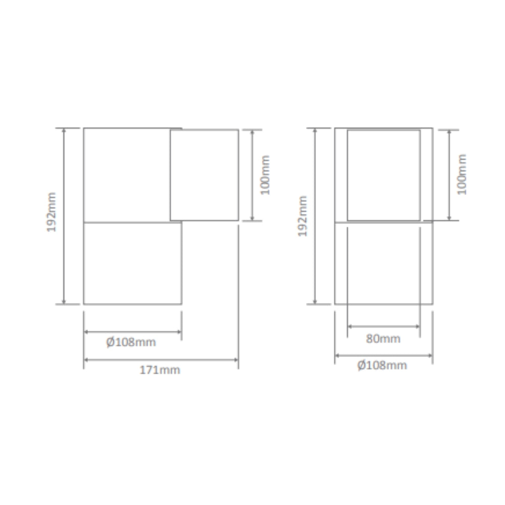 Domus PIPER-1 - Large Round Down Only Exterior LED Wall Light IP65 Dark Grey (No Lamp)