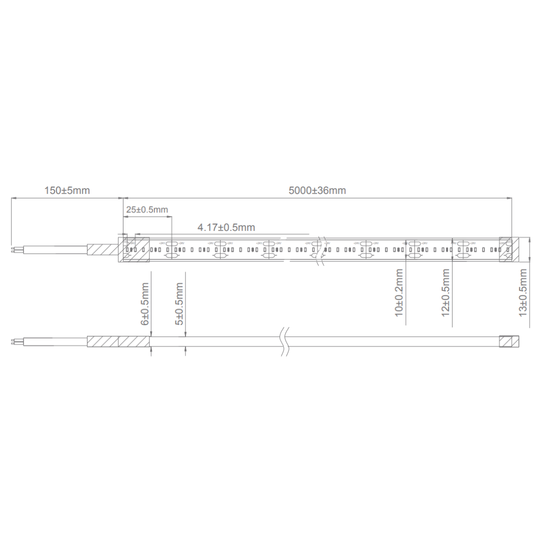 Domus PLEX-19.2-IP66 - 19.2W LED 240LED P/M Striplight 5m Roll Pack 24V IP66 - DRIVER REQUIRED
