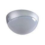 Domus POLYDOME-250 - 250mm Round Polycarbonate Exterior Ceiling Light - Silver