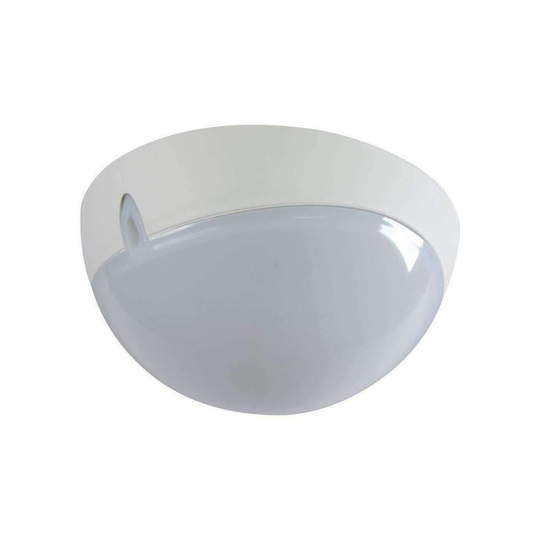 Domus POLYDOME-250 - 250mm Round Polycarbonate Exterior Ceiling Light - White