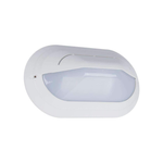 Domus POLYRING-LGE-EYE - Oval Large Eyelid Fascia Polycarbonate Wall Light IP65 White