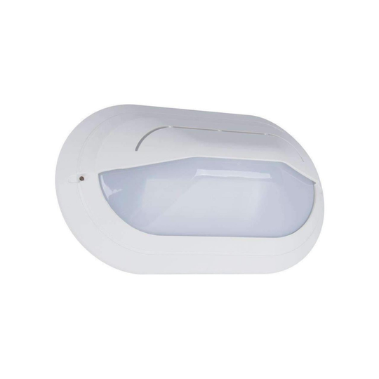 Domus POLYRING-LGE-EYE - Oval Large Eyelid Fascia Polycarbonate Wall Light IP65 White