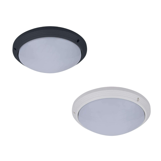 Domus POLYSLIM - Round Polycarbonate Exterior Ceiling Light