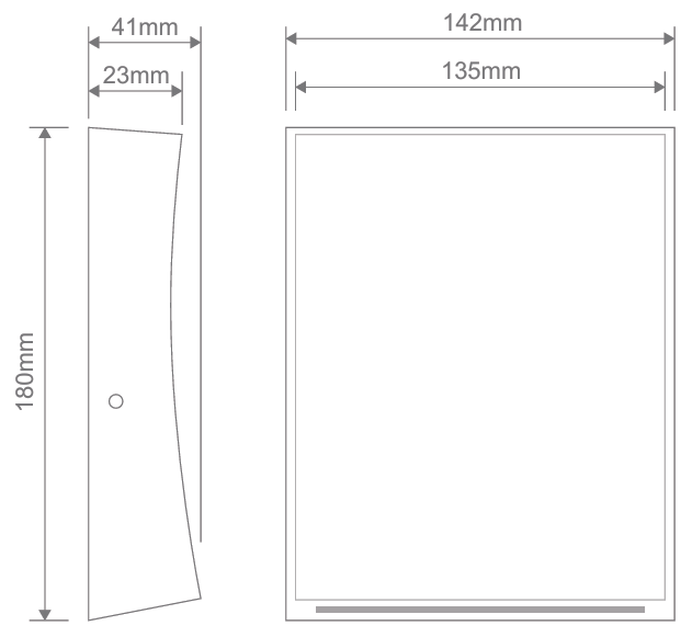 SCI DENT-I - 6W LED Downwards Modern Exterior Wall Light - White TRIO Colour Temperature Selectable