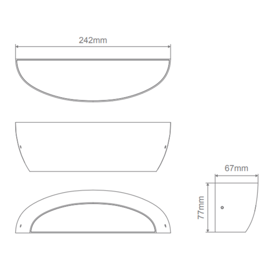 Domus SINTA-8 - 8W LED Dimmable Tri-Colour Interior Up/Down Wall Light Black