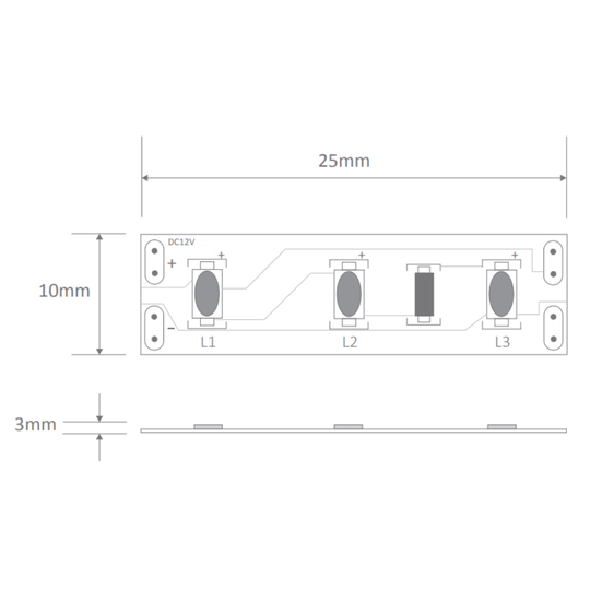 Domus STRIP-120-5M - 19.2W LED 120LED P/M Striplight 5M Roll Pack 12V IP20 - DRIVER REQUIRED - 6500K