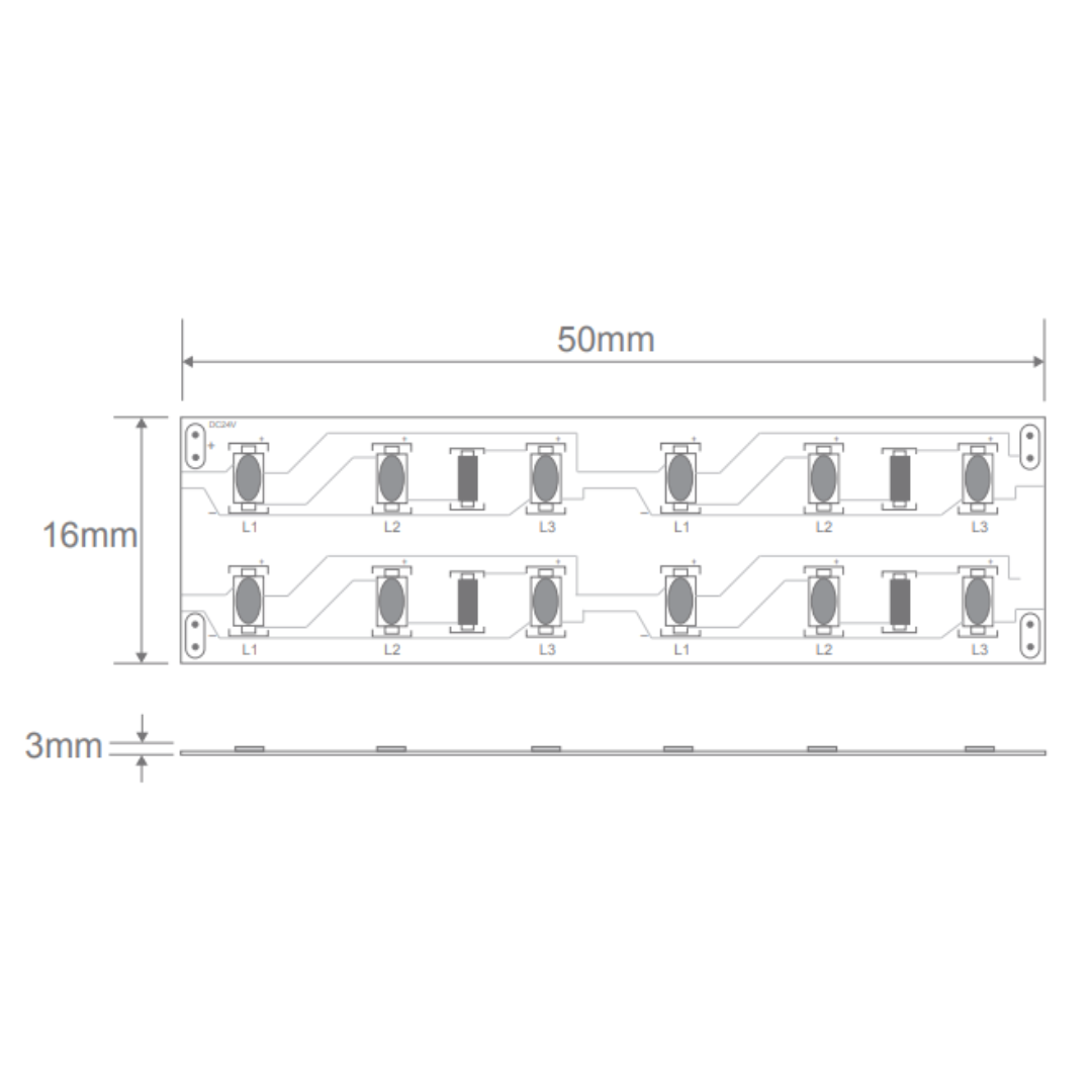 Domus STRIP-240-5M - 38W LED 240LED P/M Double Row Striplight 5M Roll Pack 24V IP20 - DRIVER REQUIRED - 6500K