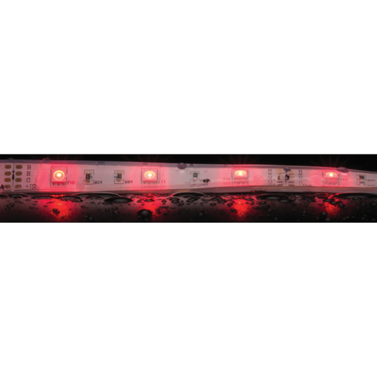 Domus STRIP-30-RGB-WP - 7.2W LED 30LED P/M Weatherproof Striplight 5m Roll Pack 12V IP66 - DRIVER REQUIRED + RGB COLOUR CONTROLLER