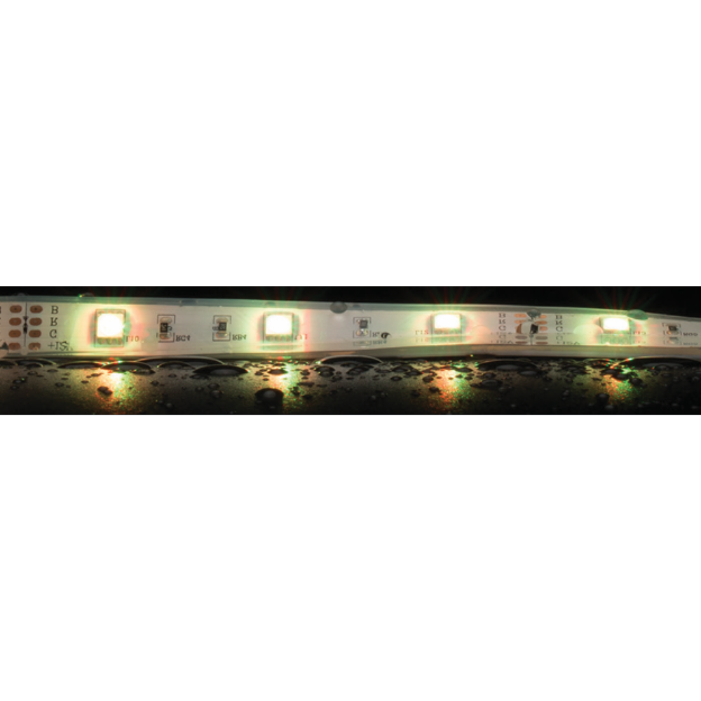 Domus STRIP-30-RGB-WP - 7.2W LED 30LED P/M Weatherproof Striplight 5m Roll Pack 12V IP66 - DRIVER REQUIRED + RGB COLOUR CONTROLLER
