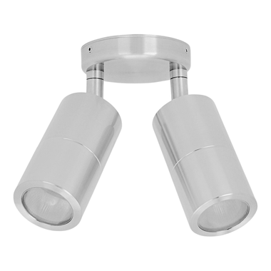 SCI SALT WATER - 6W Twin Adjustable Exterior Wall Light IP65 - Stainless Steel 3000K/5000K
