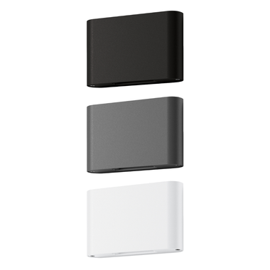 Domus SIERRA-12-RND - 2x6W LED Modern Exterior Adjustable Lens Cover Up/Down Wall Light IP65