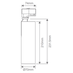 Domus THOR-35 - 35W LED 3-Circuit Slim Track Mounted Head Spot Light