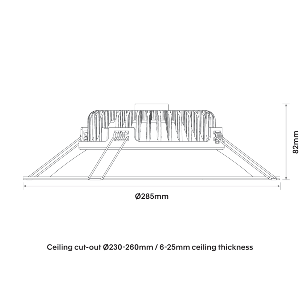 CoLab TWIST-LC-15W - 15W LED Tri-Colour Dimmable Large Fixed Deepset Downlight IP44