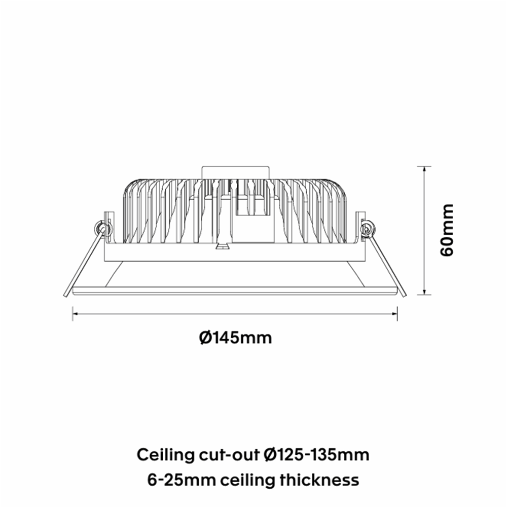CoLab TWIST-MA-12W - 12W LED Tri-Colour Dimmable Medium Fixed Deepset Downlight IP44