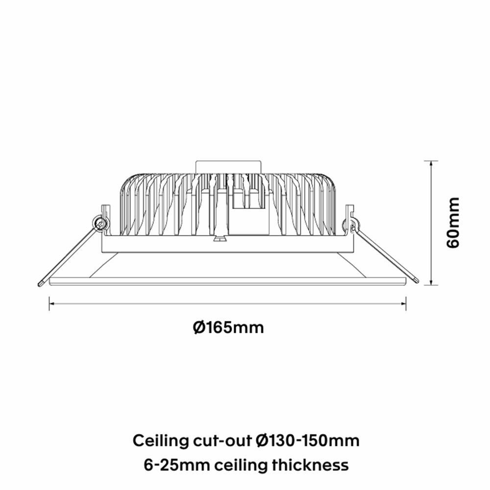 CoLab TWIST-MB-15W - 15W LED Tri-Colour Dimmable Medium Fixed Deepset Downlight IP44