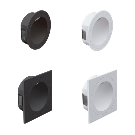 Domus YOU-3 - 3W LED Interior/Exterior Round/Square Recessed Step Light IP54
