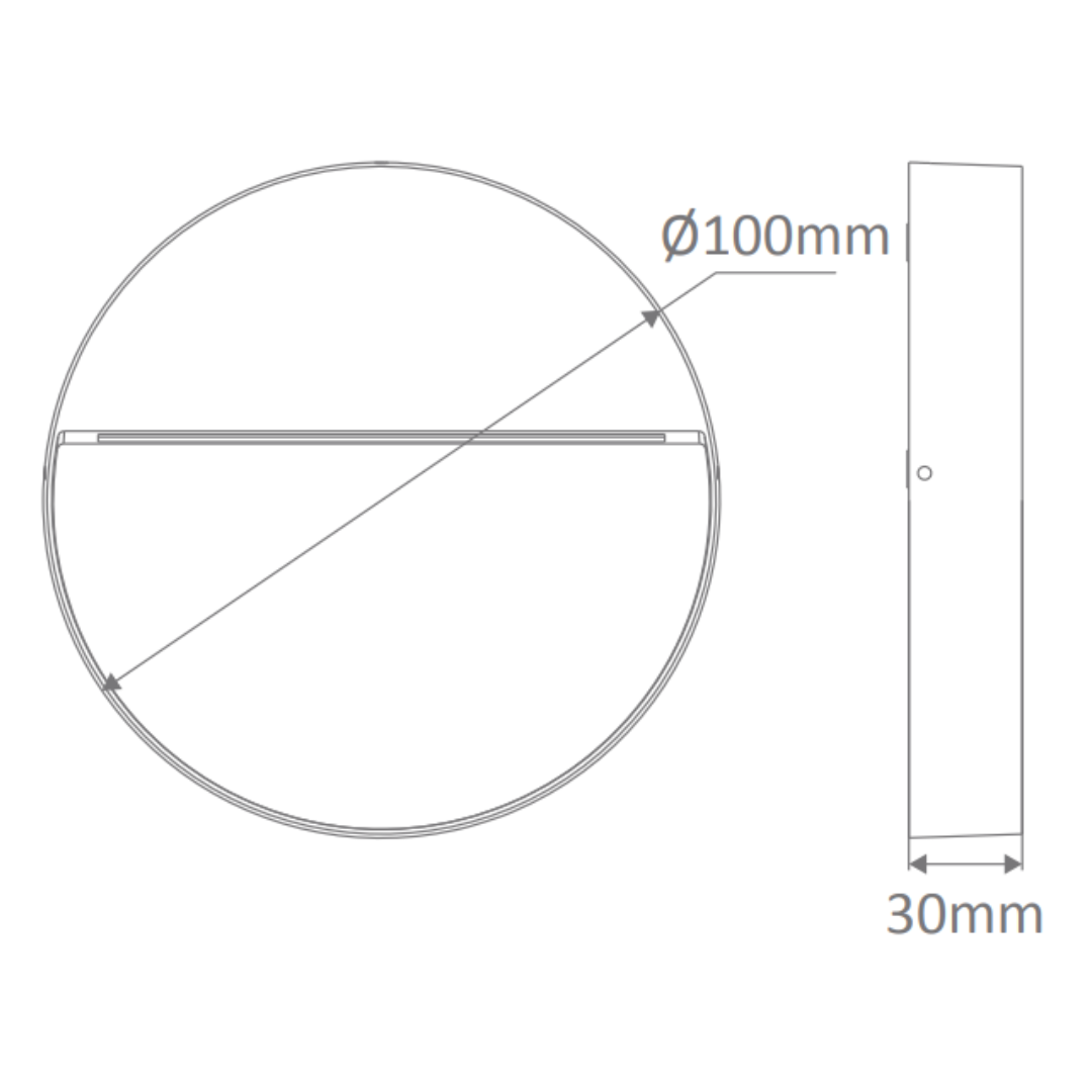 Domus ZEKE-4-RND - 4W LED Exterior Round Surface Mount Step Light IP65