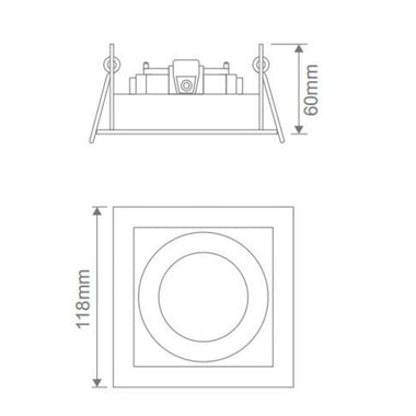Domus DSL-101/1S Single Slotter Downlight Frame-Domus Lighting-Ozlighting.com.au