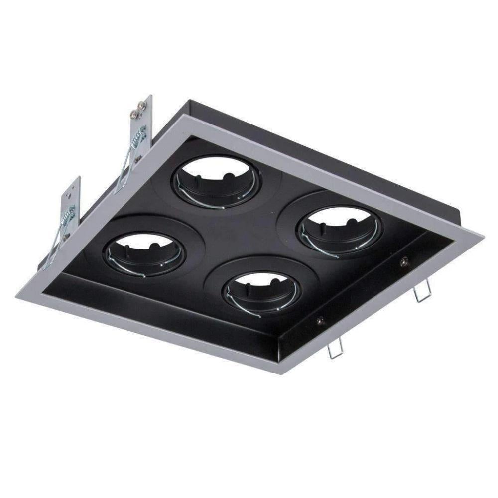 Domus DSL-101/4SQ 4 Light Square Slotter Downlight Frame-Domus Lighting-Ozlighting.com.au