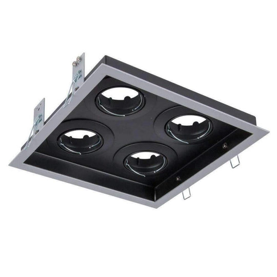 Domus DSL-101/4SQ 4 Light Square Slotter Downlight Frame-Domus Lighting-Ozlighting.com.au