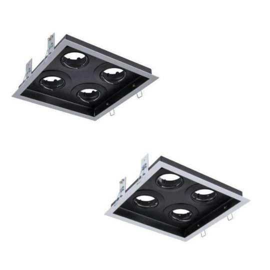 Domus DSL-101/4SQ 4 Light Square Slotter Downlight Frame-Domus Lighting-Ozlighting.com.au
