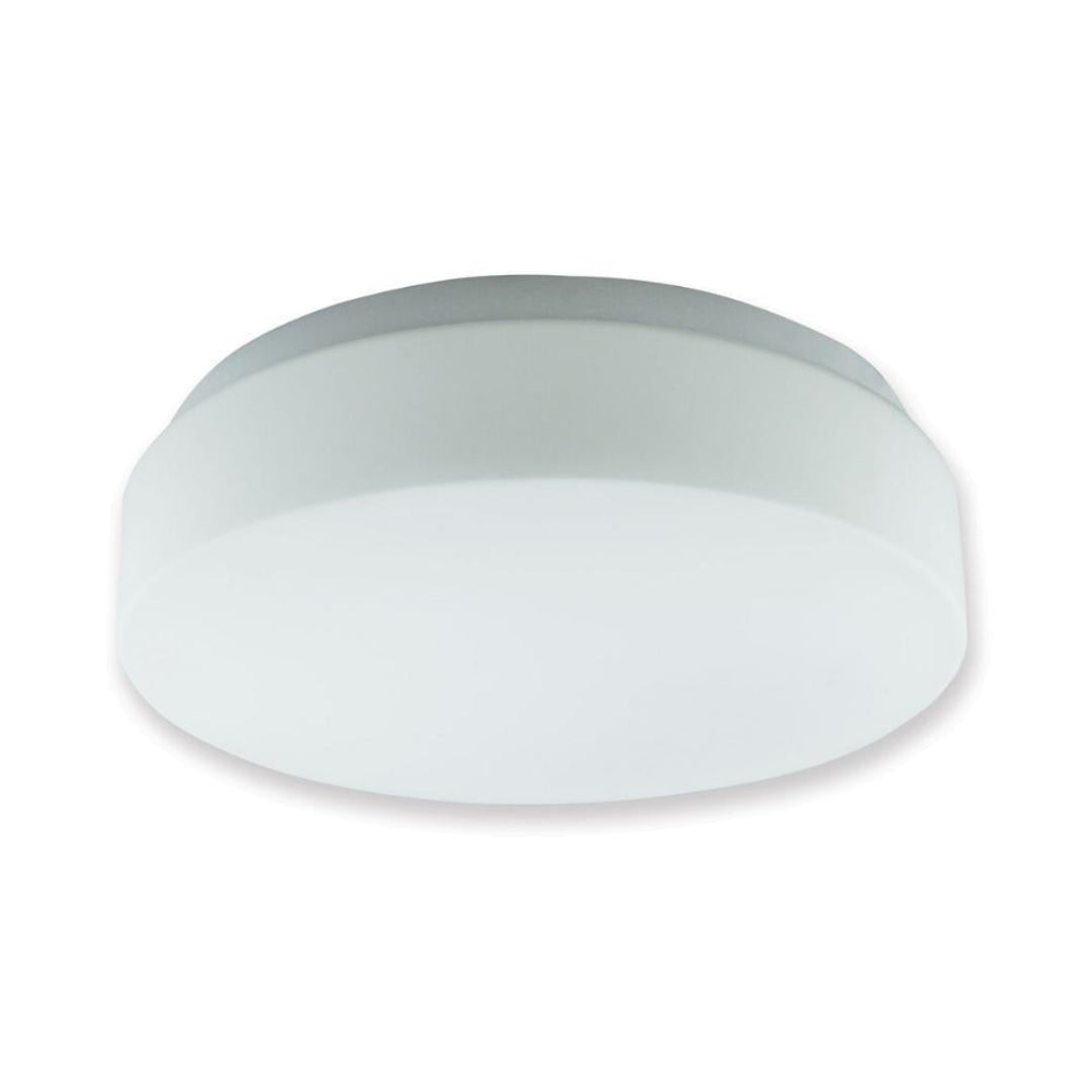 Domus FLAT-40 - 345mm 2xE27 Matt Opal Glass Ceiling Light IP20-Domus Lighting