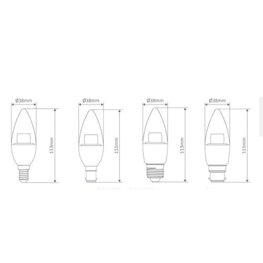 Domus KEY-CANDLE - 6W Clear Dimmable LED Globe-Domus Lighting-Ozlighting.com.au