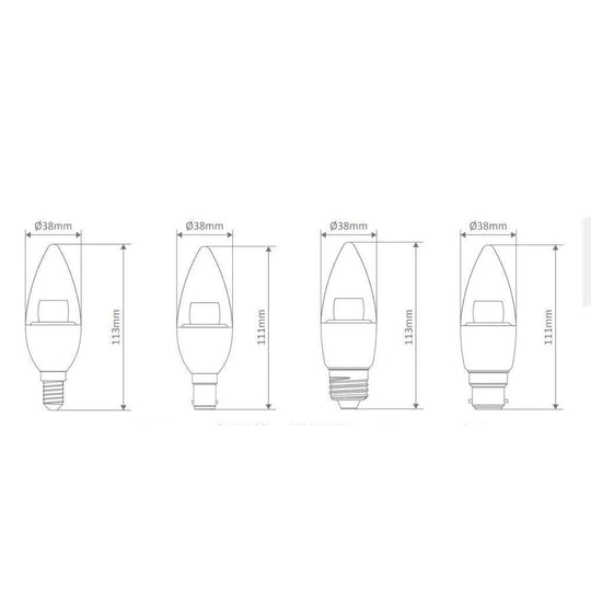 Domus KEY-CANDLE - 6W Clear Dimmable LED Globe-Domus Lighting-Ozlighting.com.au