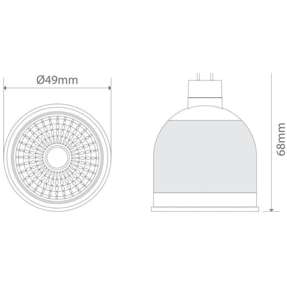 Domus MR16-ML - 6W LED 12V DC Dimmable MR16 Shape Globe 5000K - DRIVER REQUIRED-Domus Lighting