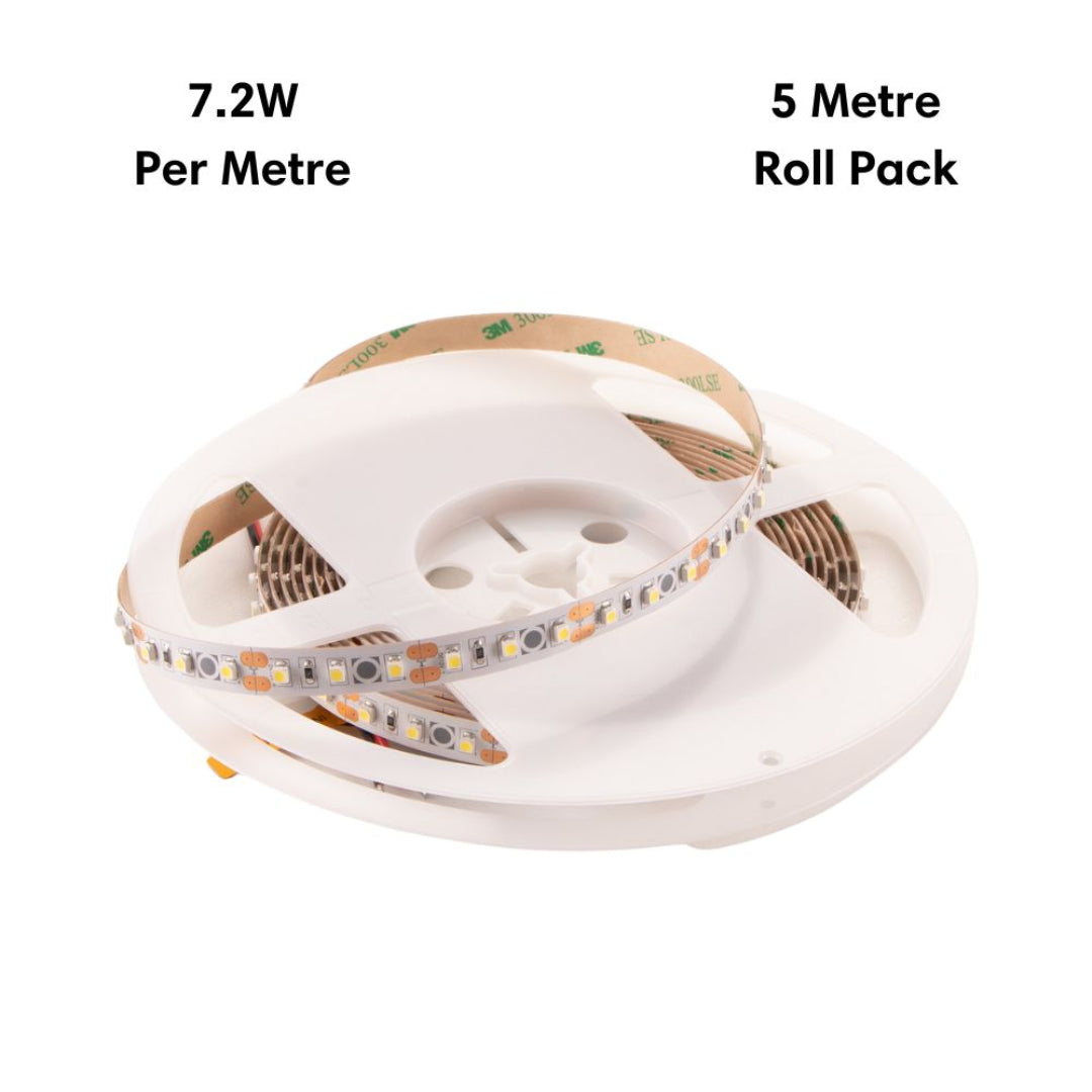 Domus STRIP-90-5M - 7.2W LED 90LED P/M Striplight IP20 12V 5M Roll Pack - DRIVER REQUIRED-Domus Lighting