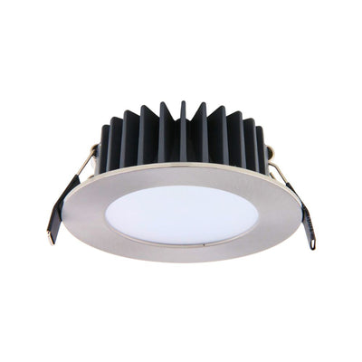 Lummax DL9012 - 12W LED Dimmable Round Flat Face Downlight IP44 Satin Chrome