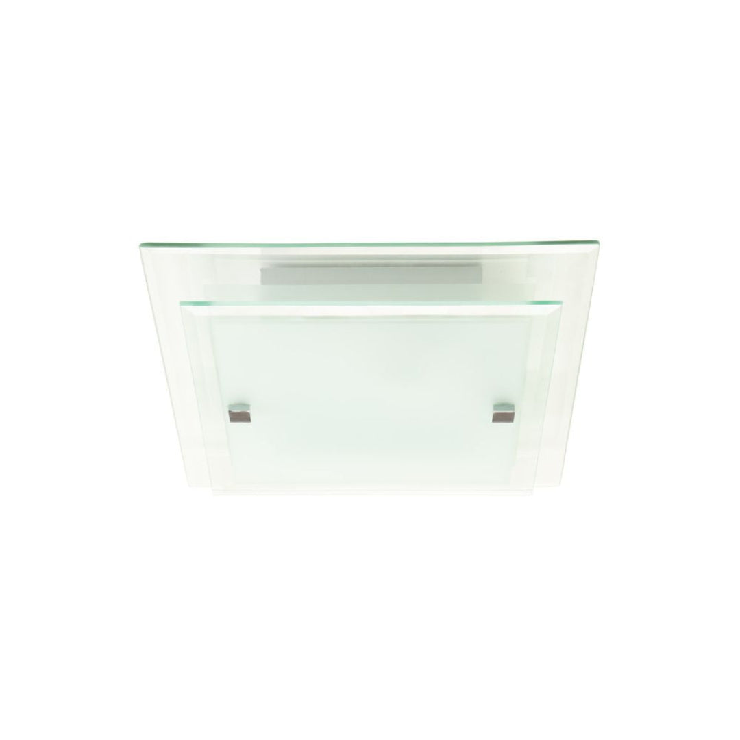 Lummax LM-016 - 1/2xE27 Square Double Glass Ceiling Light IP20-Lummax