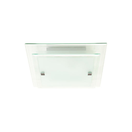 Lummax LM-016 - 1/2xE27 Square Double Glass Ceiling Light IP20-Lummax