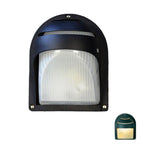 Lummax LM-1605 - Exterior Mini Curved Bunker Wall Light With Eyelid Fascia IP54 Black-Lummax-Ozlighting.com.au