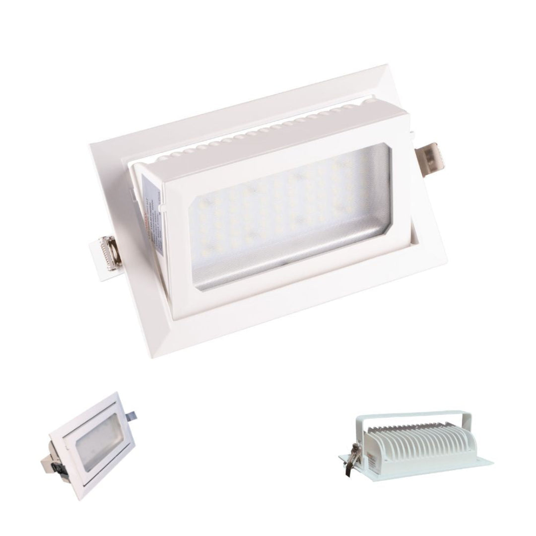 Lummax SF3040 - 40W LED Shop Fitter Adjustable Shop Lighter Downlight IP20 White-Lummax