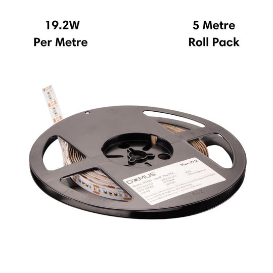 Domus PLEX-19.2-RGBWW - 19.2W LED 60LED P/M Striplight 5m Roll Pack 24V IP20 - DRIVER REQUIRED